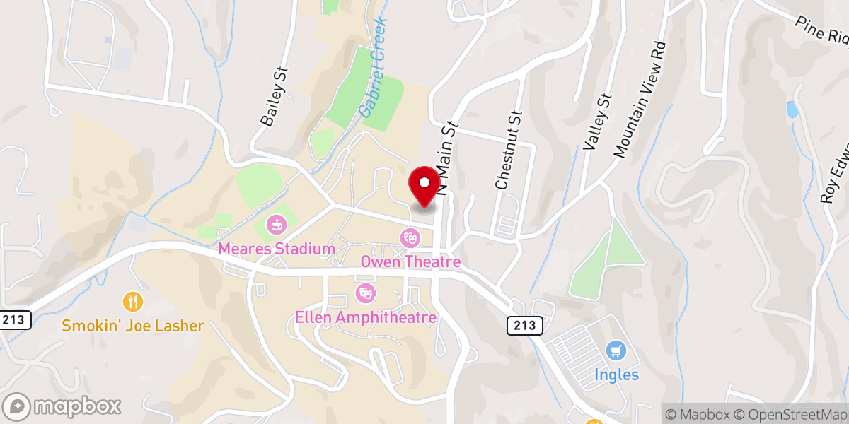 Map showing location of Mars Hill Baptist Church
