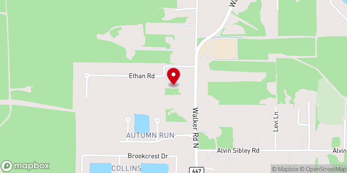 Map showing location of Shady Bower Pentecostal Church