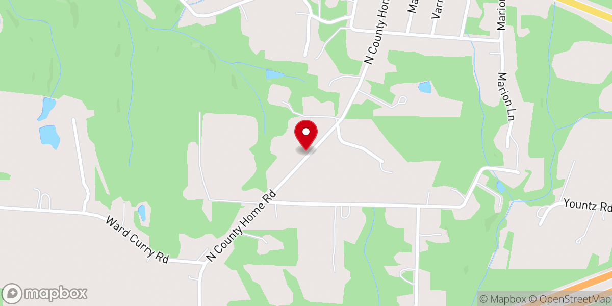 Map showing location of East End Baptist Church