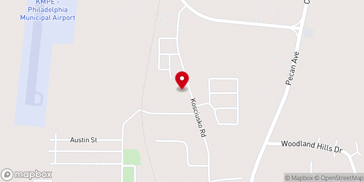 Map showing location of First Pentecostal Church