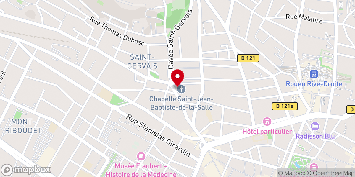 Map showing location of Chapelle du pensionnat Jean-Baptiste de La Salle