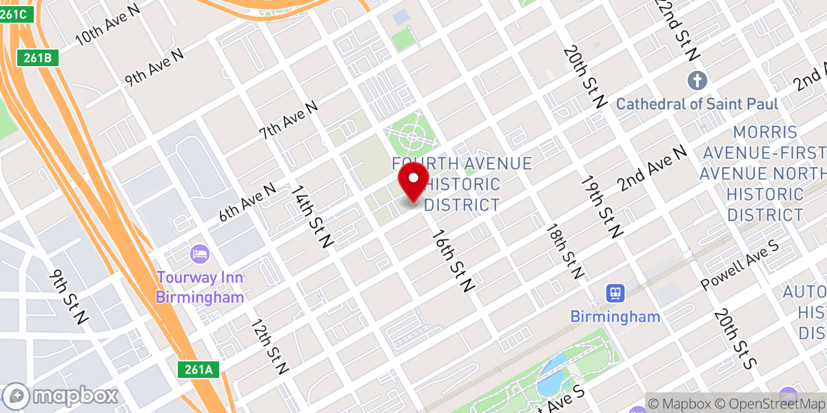 Map showing location of Metropolitan A.M.E. Zion Church