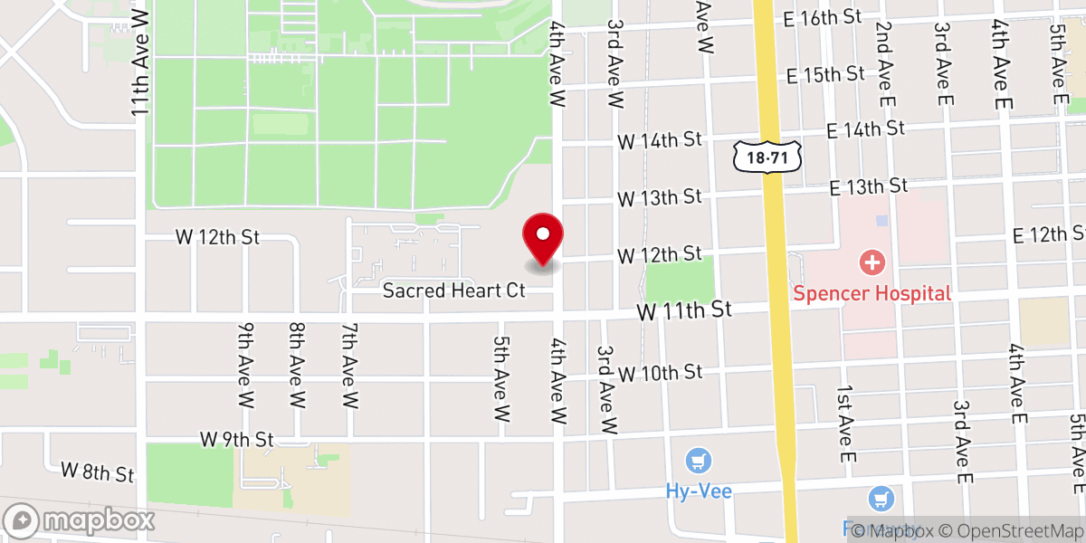 Map showing location of First Post Office, Church, School Historical Marker