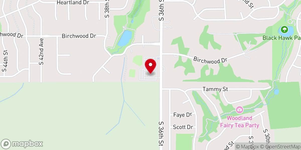 Map showing location of LifeSpring Church (Midtown Campus)
