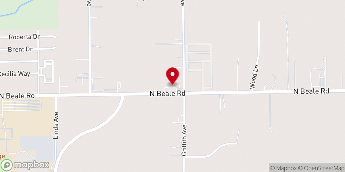 Map showing location of Gospel Christian Center