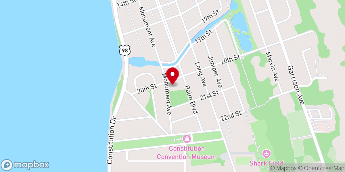 Map showing location of St. Joseph Catholic Church