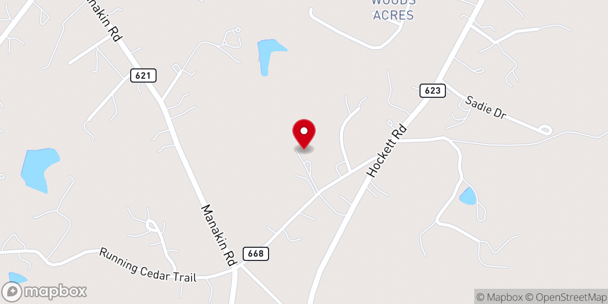 Map showing location of Evergreen Baptist Church
