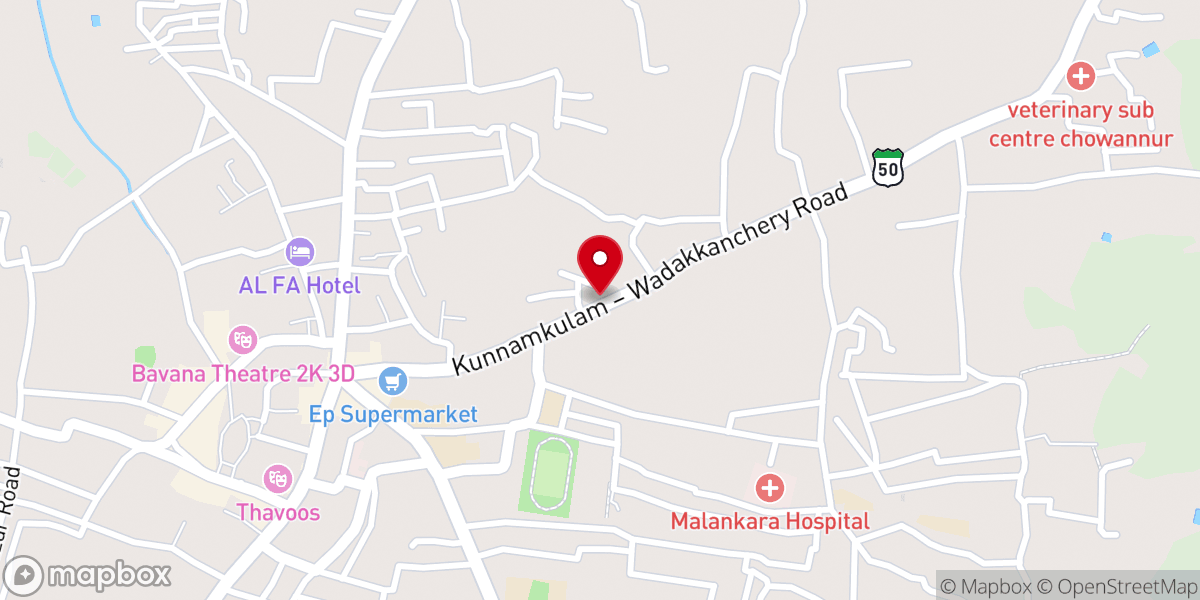 Map showing location of Kurishu Pally - Adupputty Church
