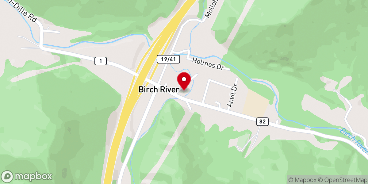 Map showing location of Trinity Baptist Church