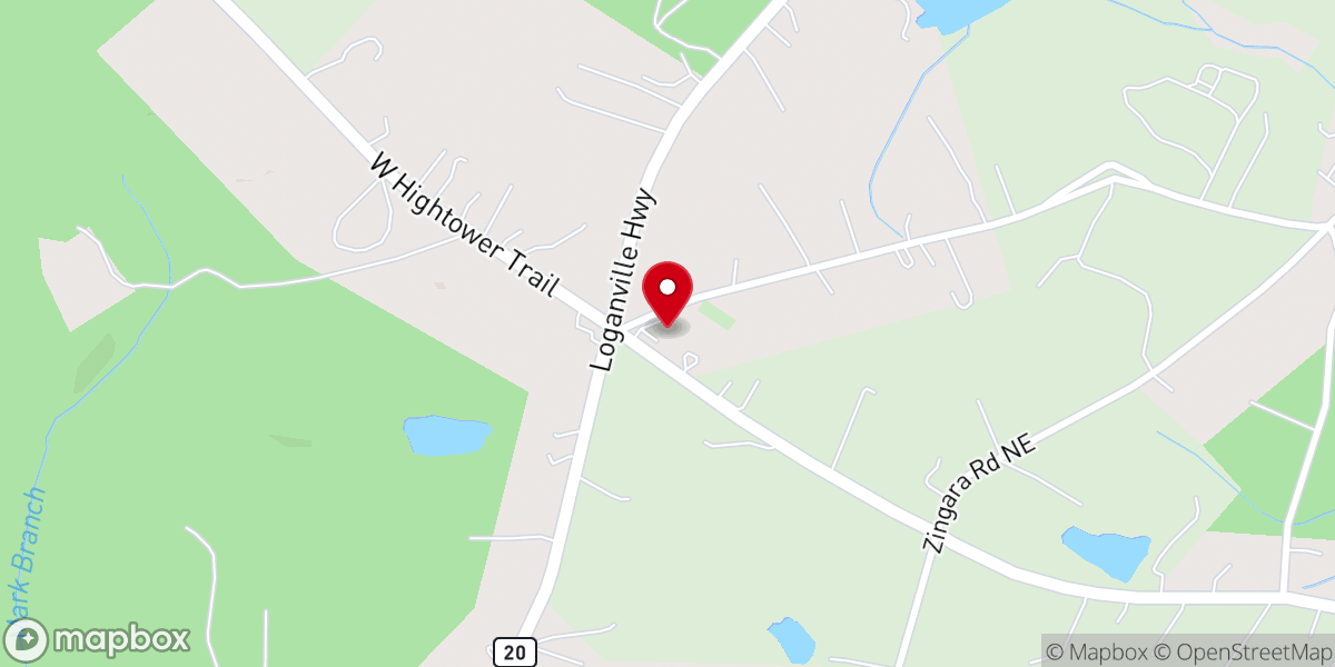 Map showing location of Hydes Chapel Baptist Church
