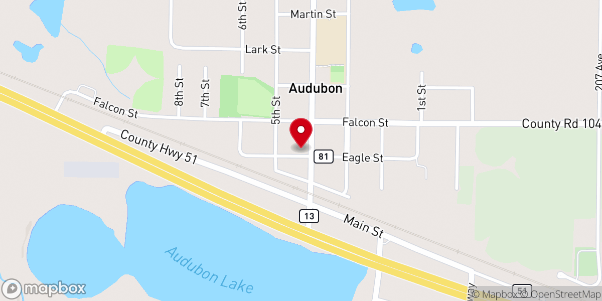 Map showing location of AUDUBON COMMUNITY CENTER
