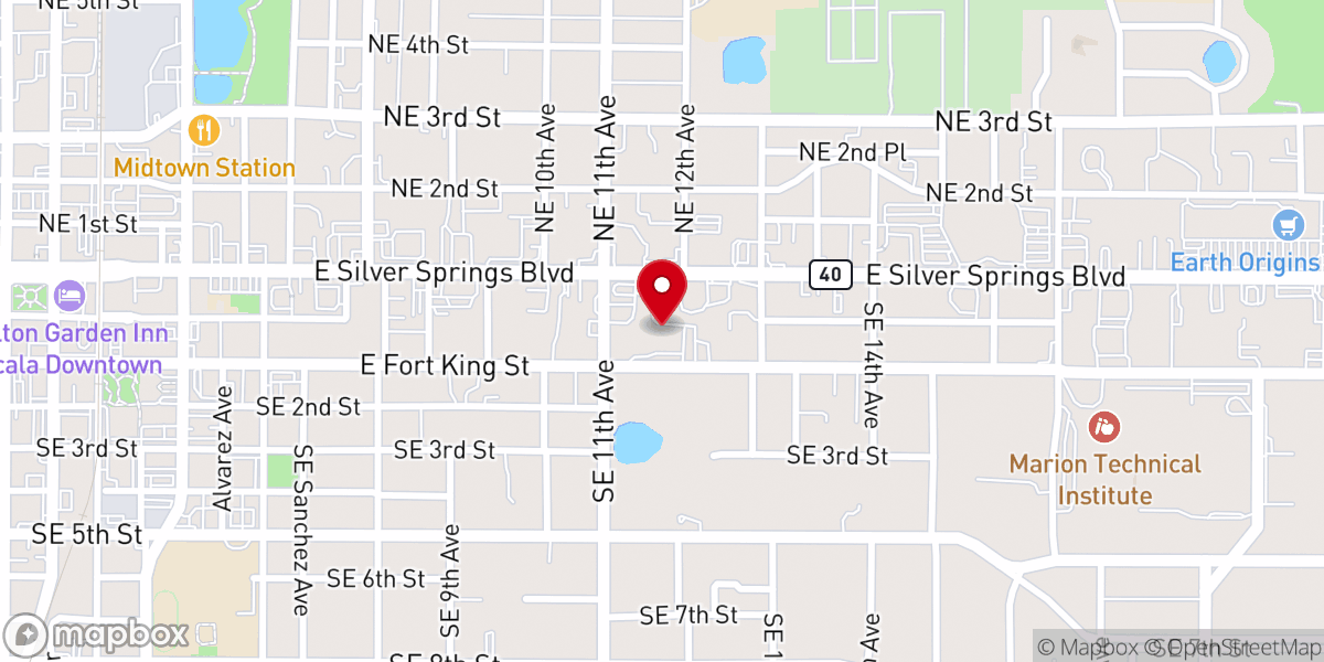 Map showing location of Scott Memorial United Methodist Church