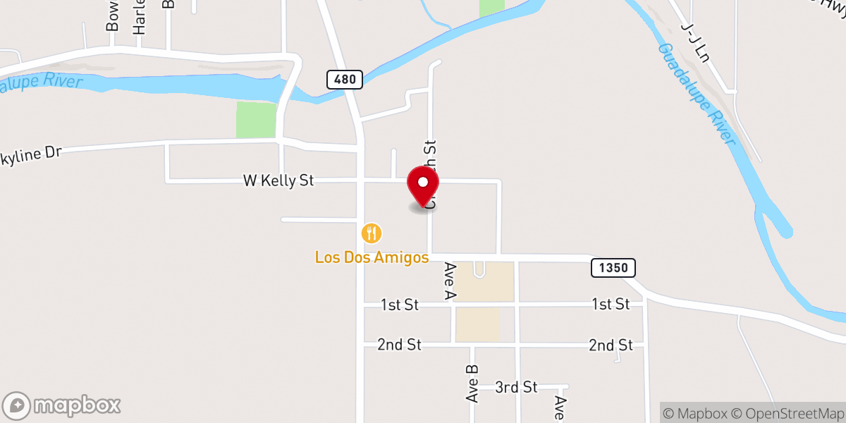 Map showing location of Center Point Methodist Church