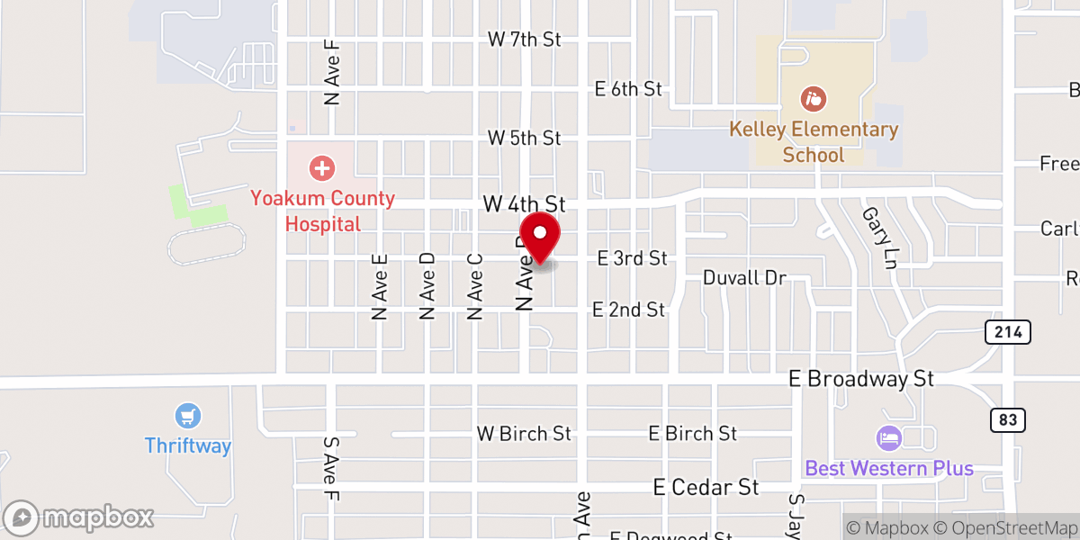 Map showing location of Hope Harbor Counseling - Denver City, TX
