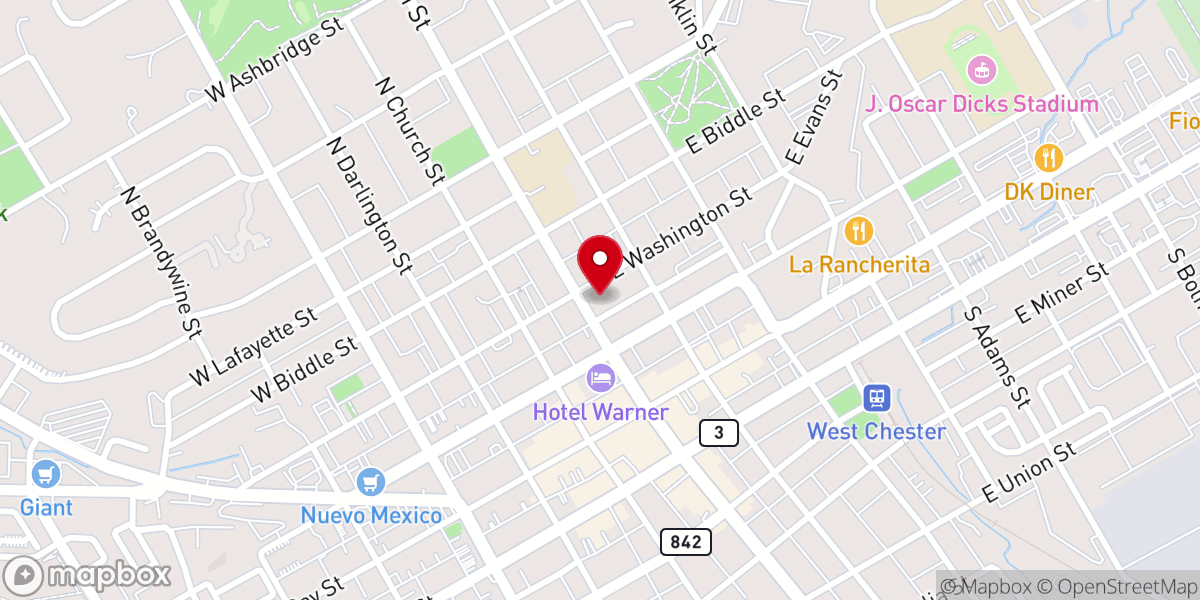 Map showing location of First Church of Christ Scientist