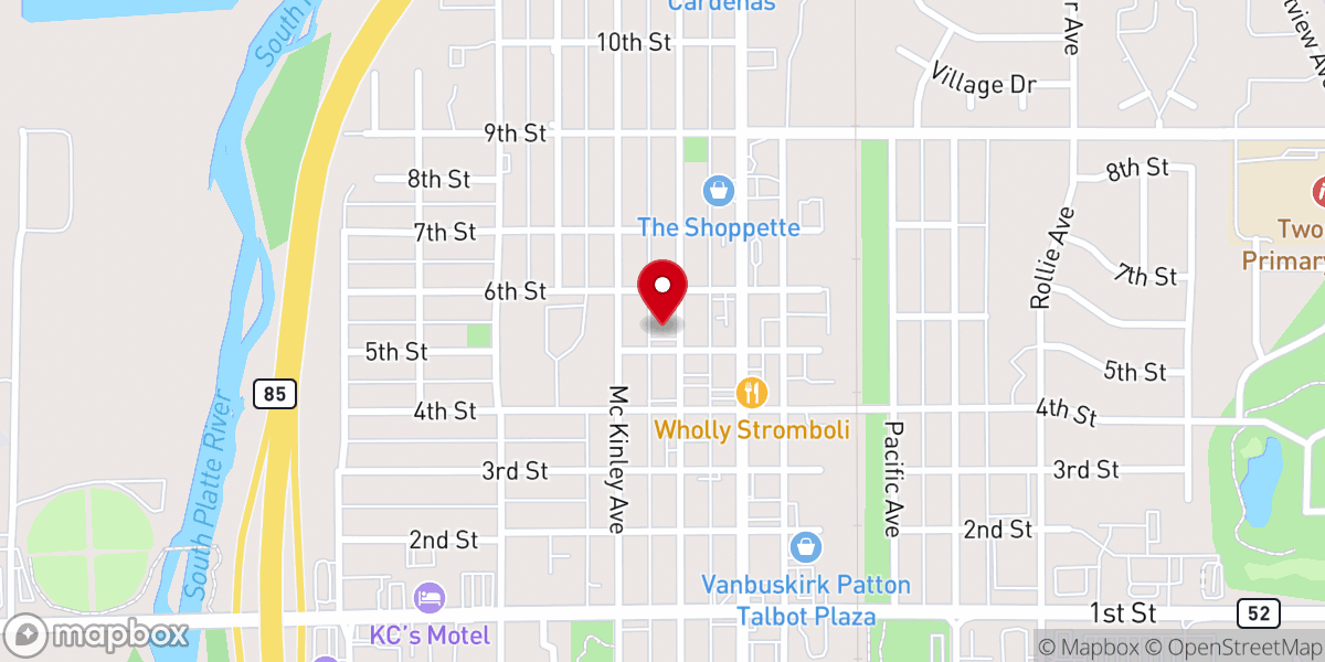 Map showing location of Bethel Centro Christiano