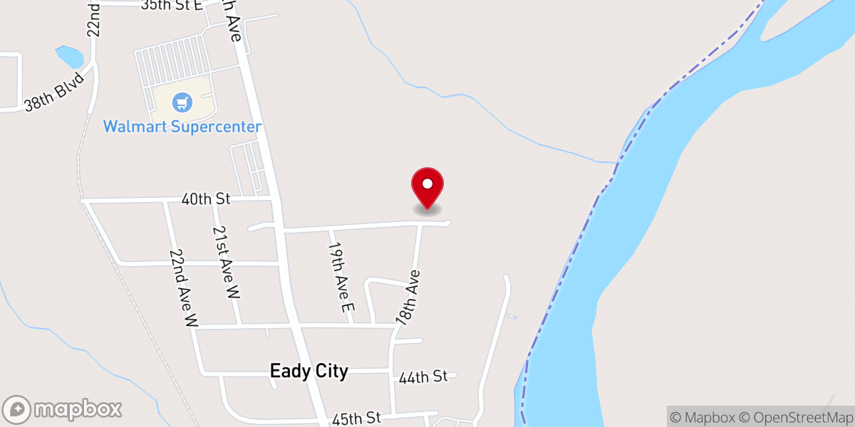 Map showing location of Calvary Family Worship Center