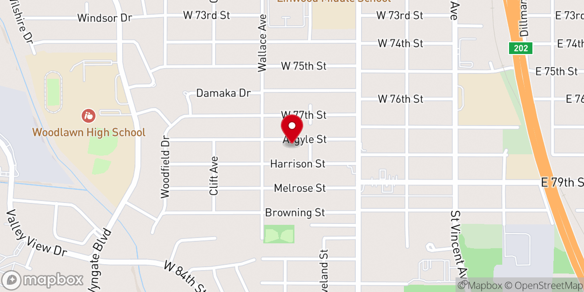 Map showing location of Cross of Christ Missionary Baptist Church