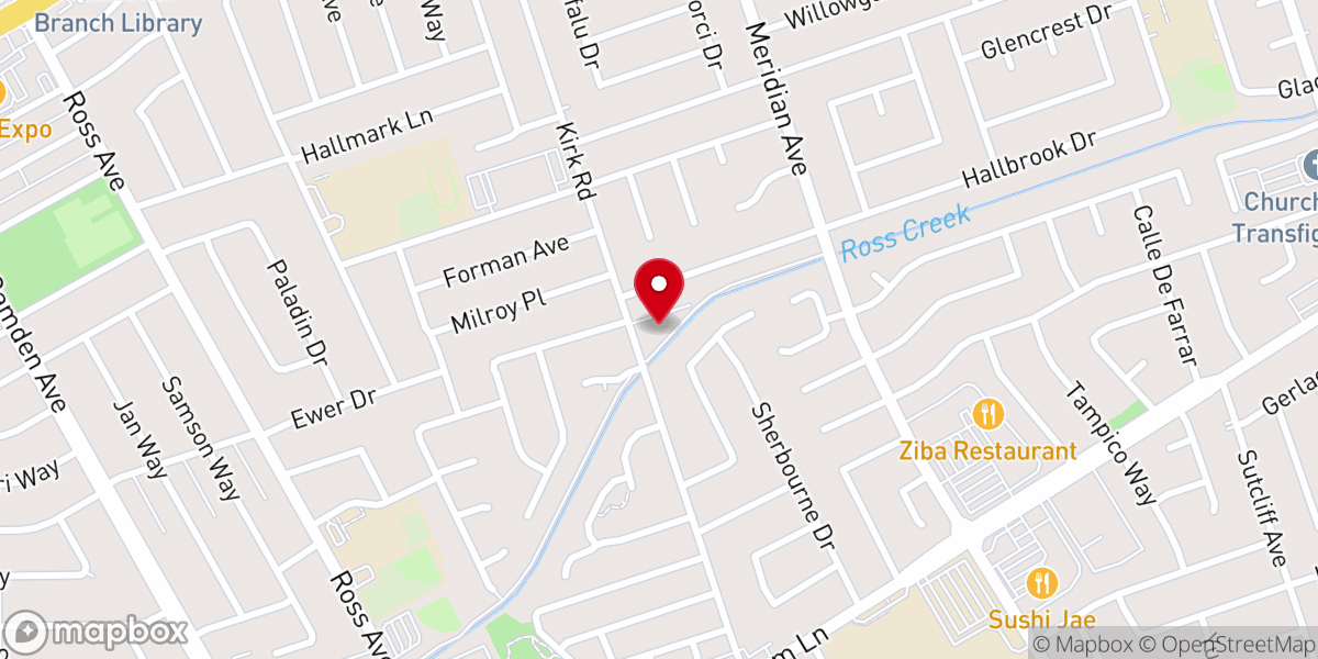 Map showing location of Community Church of God