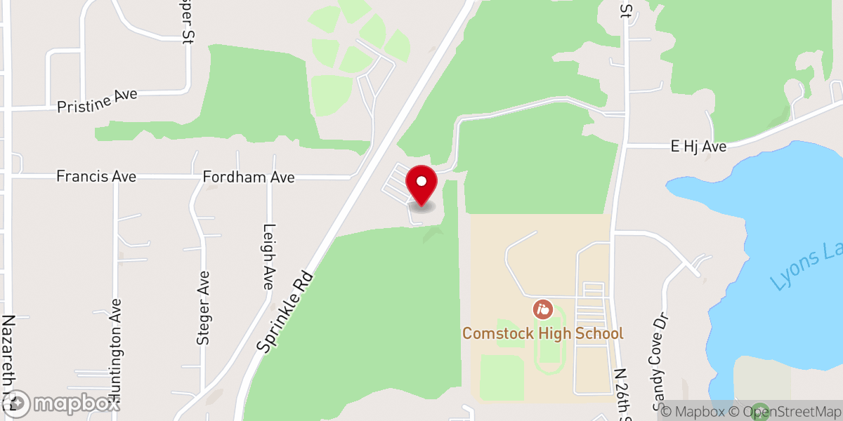 Map showing location of Kindle Community Church