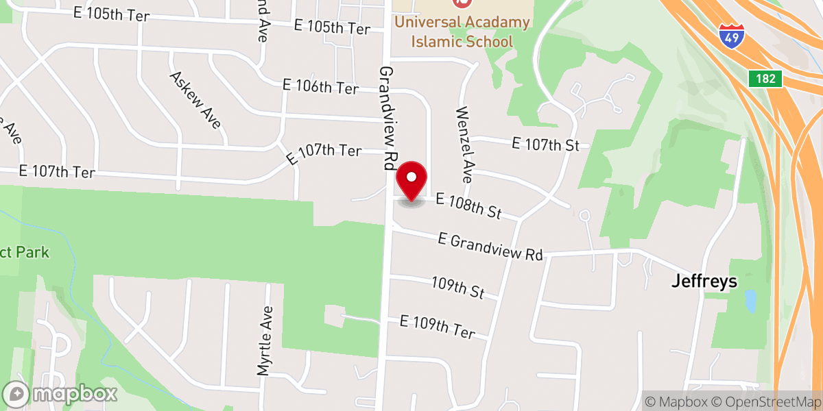 Map showing location of Lions Den Ministries