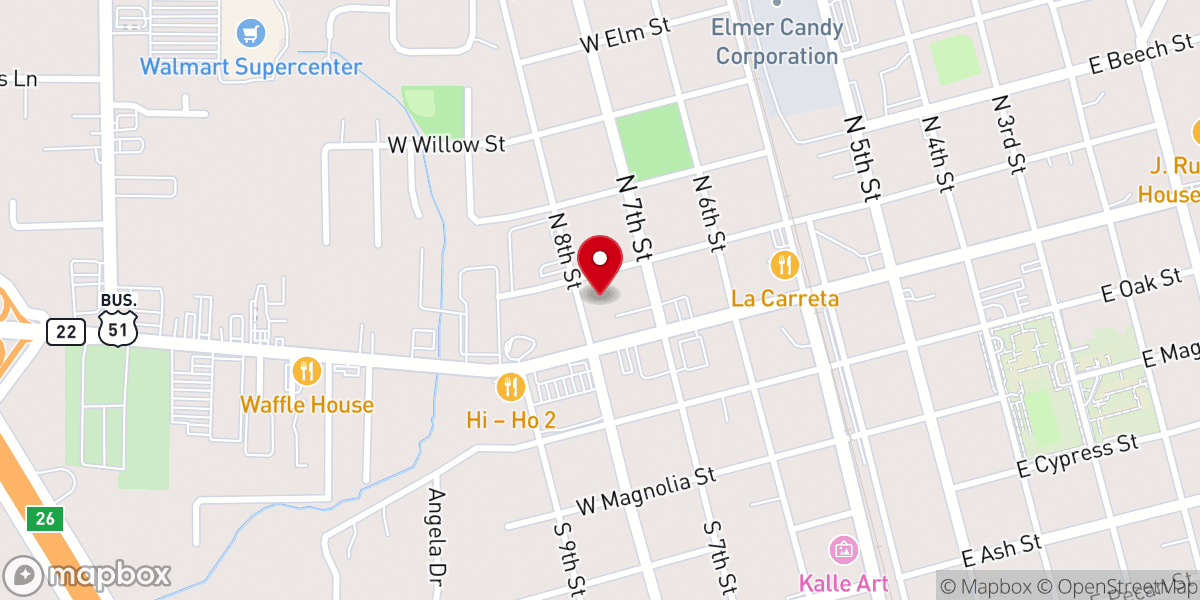 Map showing location of St Joseph Catholic School