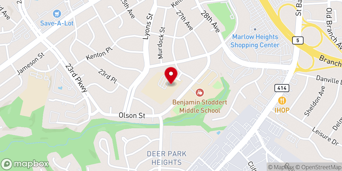 Map showing location of Mighty River Ministries