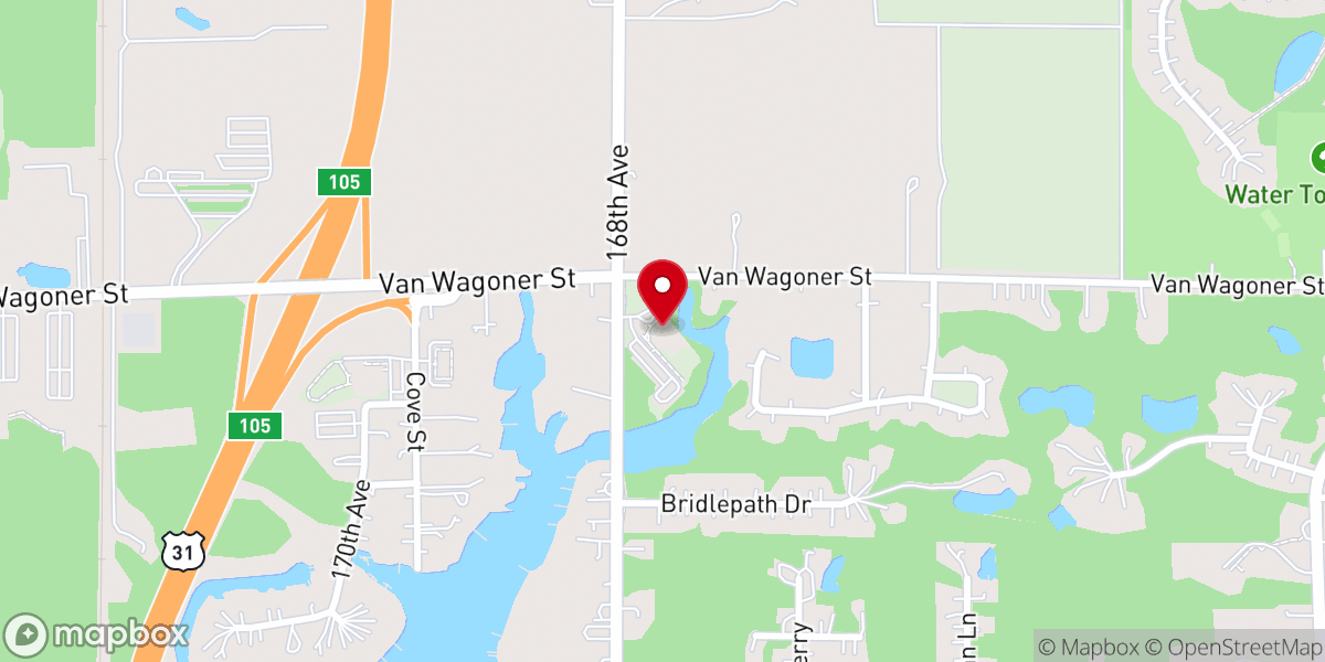 Map showing location of Lakeshore Lutheran Fellowship