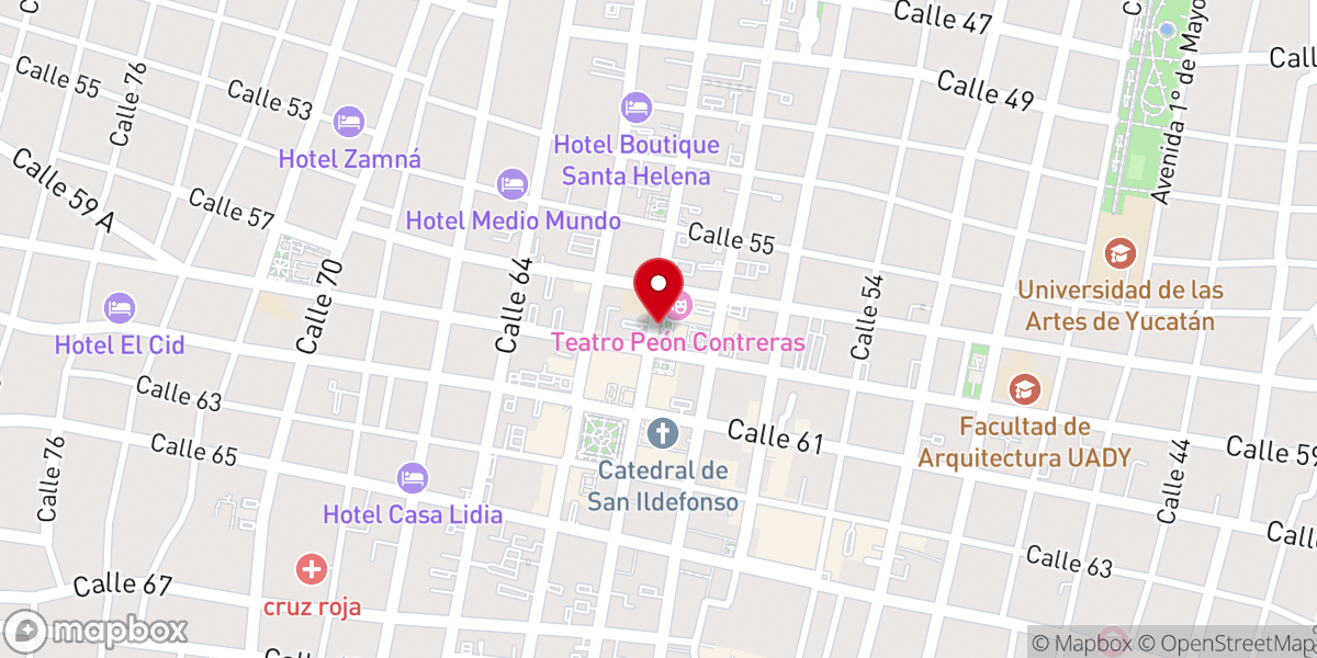 Map showing location of Parque a la Maternidad
