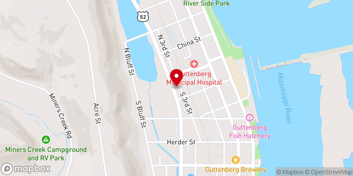 Map showing location of Living Water Bible Fellowship