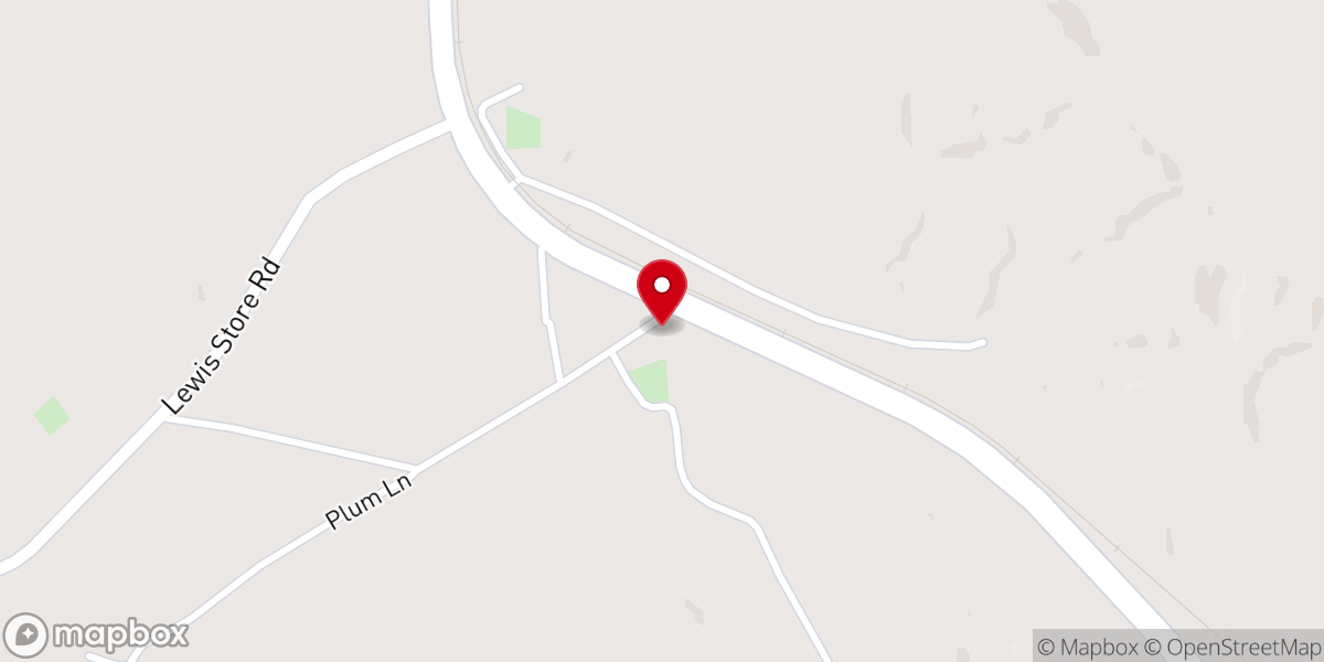 Map showing location of Red Hill Baptist Church