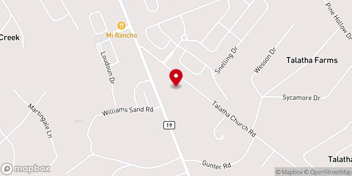 Map showing location of Grace Church of Aiken
