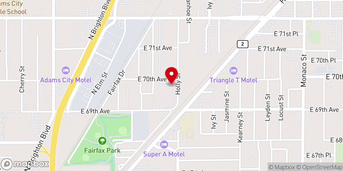 Map showing location of Bread of Life United Pentecostal Church
