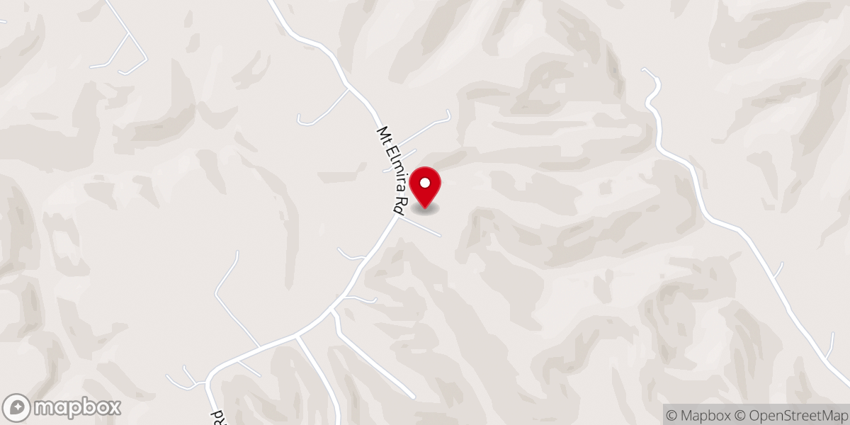 Map showing location of Mt Elmira Baptist Church