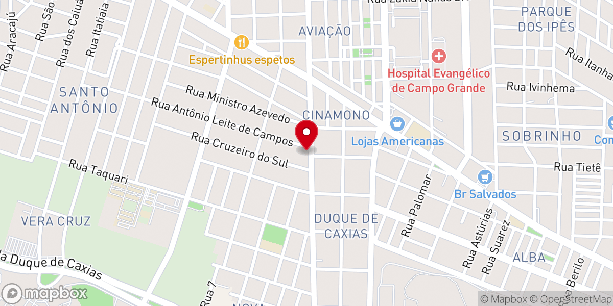 Map showing location of Assembléia de Deus Missões Duque de Caxias Setor 10