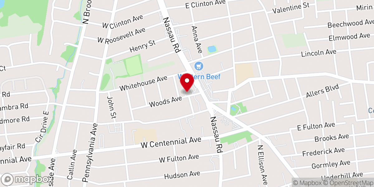 Map showing location of Roosevelt-Freeport Church of Christ