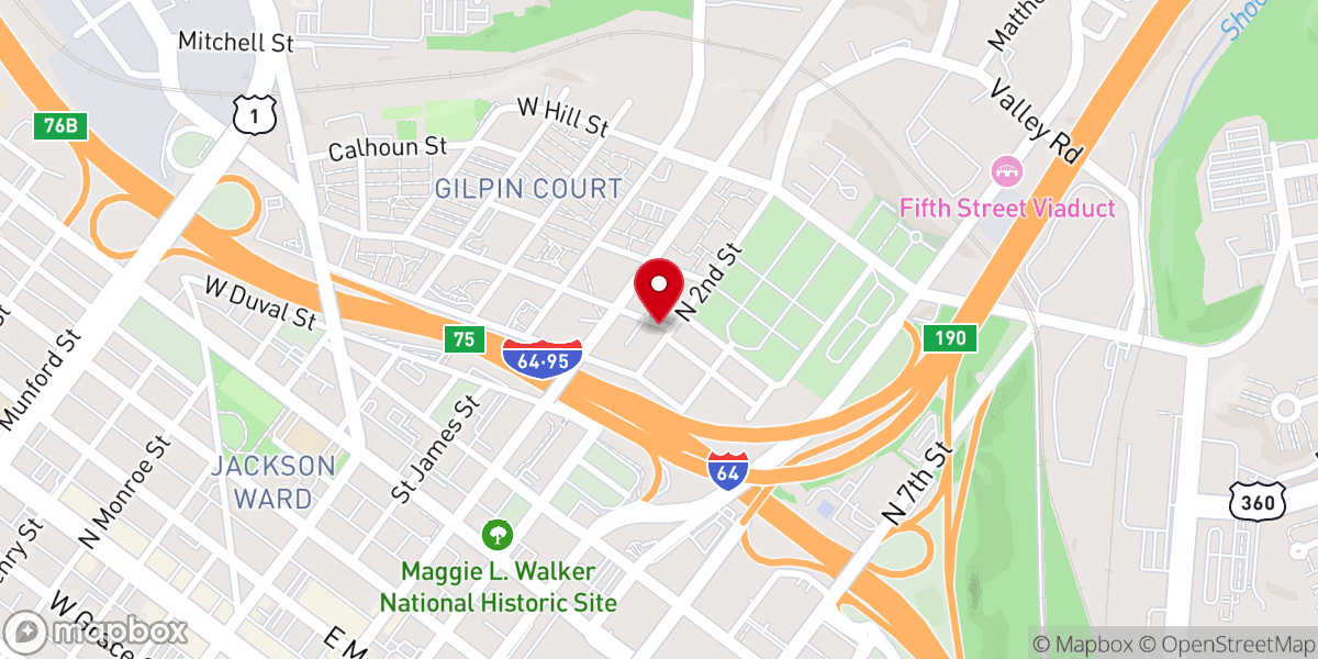 Map showing location of MT Olive Congregation Church of God