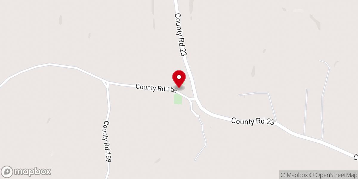 Map showing location of Mt Olive Baptist Church