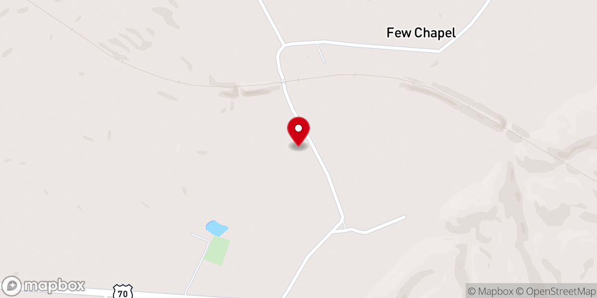 Map showing location of Hurricane Chapel Free Will