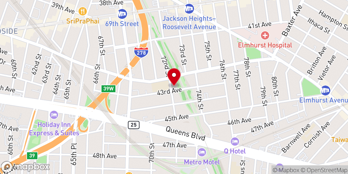 Map showing location of St. Jacobus Evangelical Lutheran Church