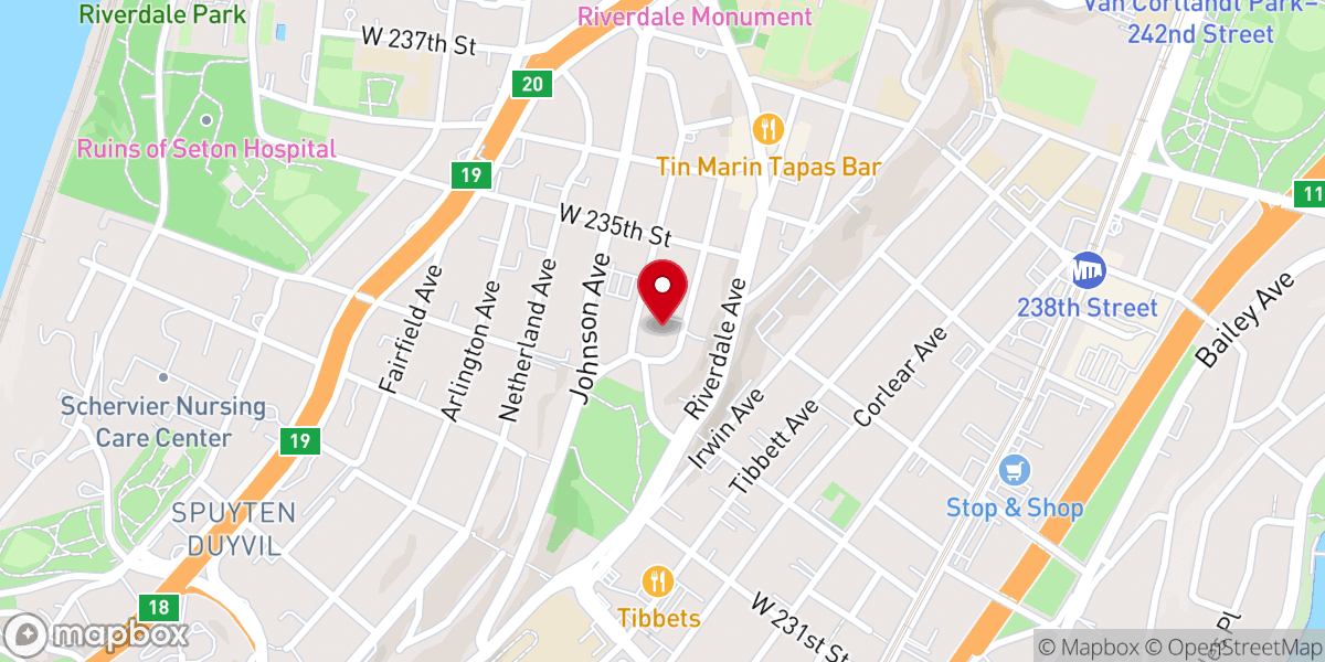 Map showing location of Christ Est Le Rocher Inc