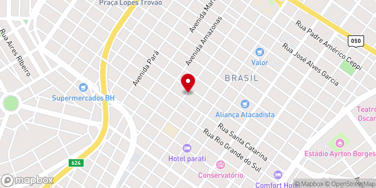Map showing location of Igreja Pentecostal Deus é Amor