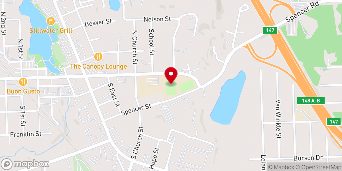 Map showing location of Sloan Field (Brighton HS Soccer)