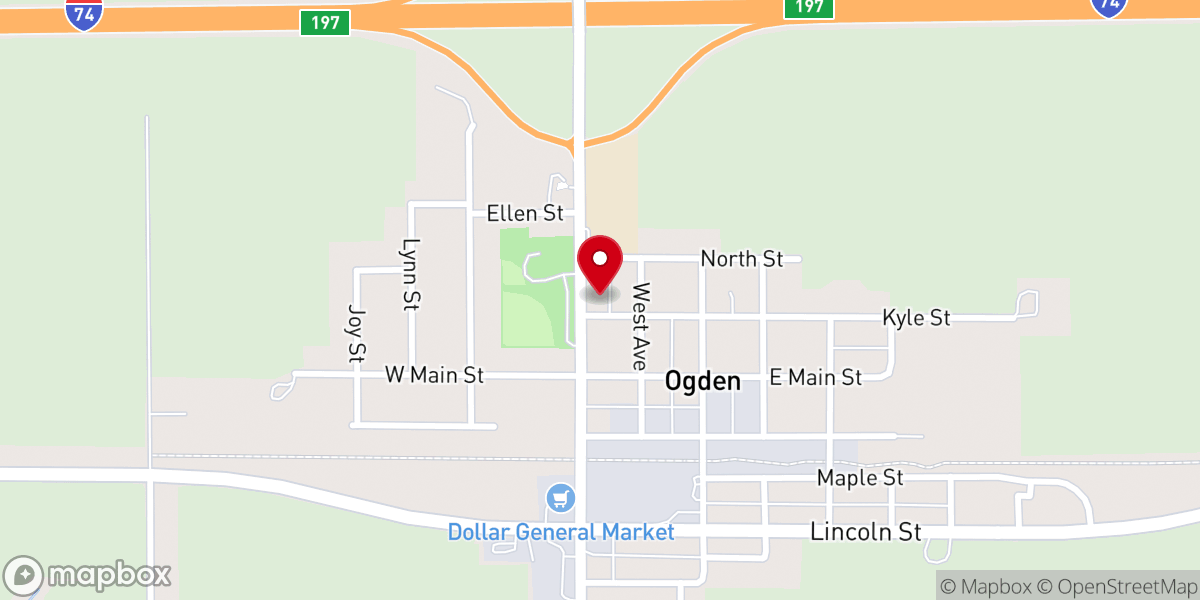 Map showing location of Ogden Church of the Nazarene