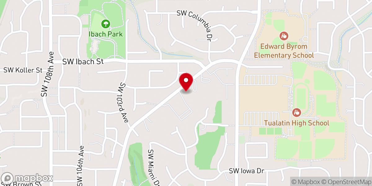 Map showing location of Tualatin Spanish Seventh-day Adventist Church