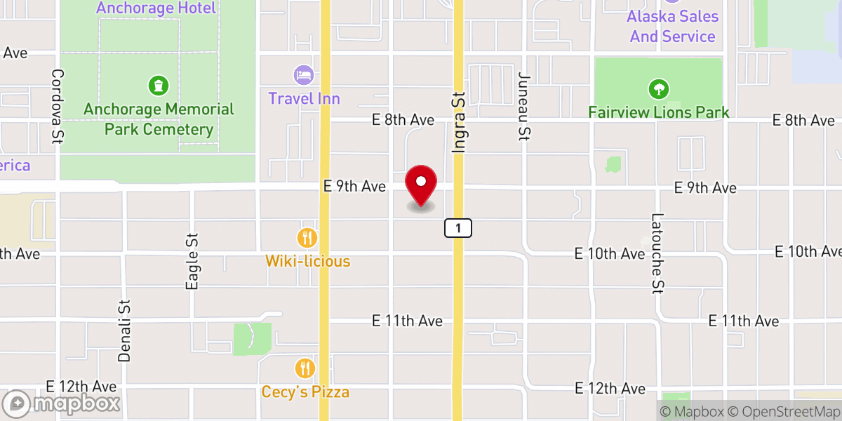 Map showing location of The Church of the Nations