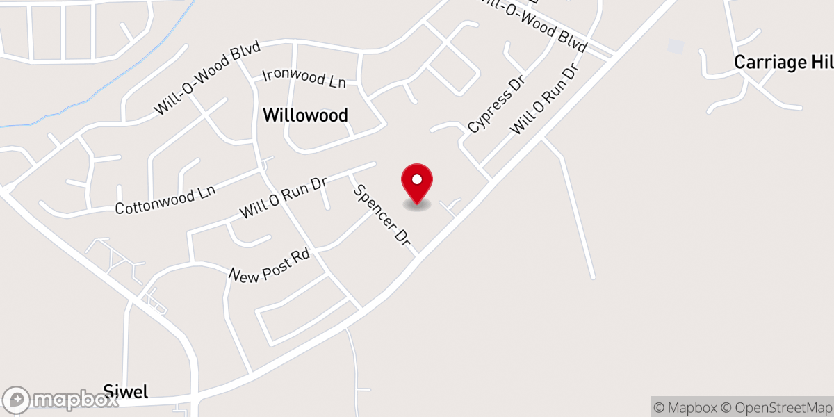 Map showing location of Bethesda Pentecostal Church