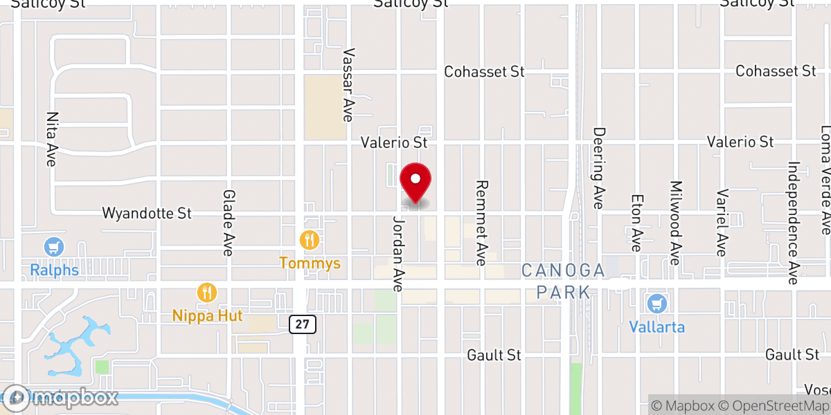 Map showing location of Emerson Unitarian Universalist Church
