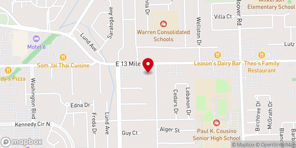 Map showing location of Renewal Church