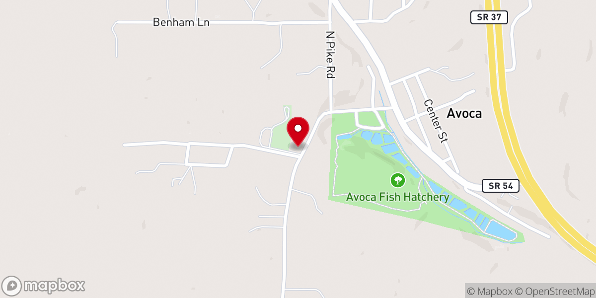 Map showing location of Hill Top Church